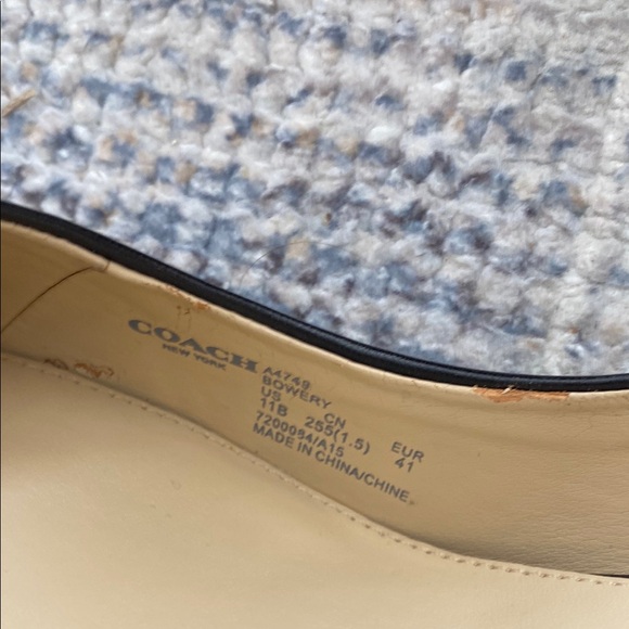 Coach Bowery Black and Gold snake print Women's Heels size 11M - Picture 6 of 9